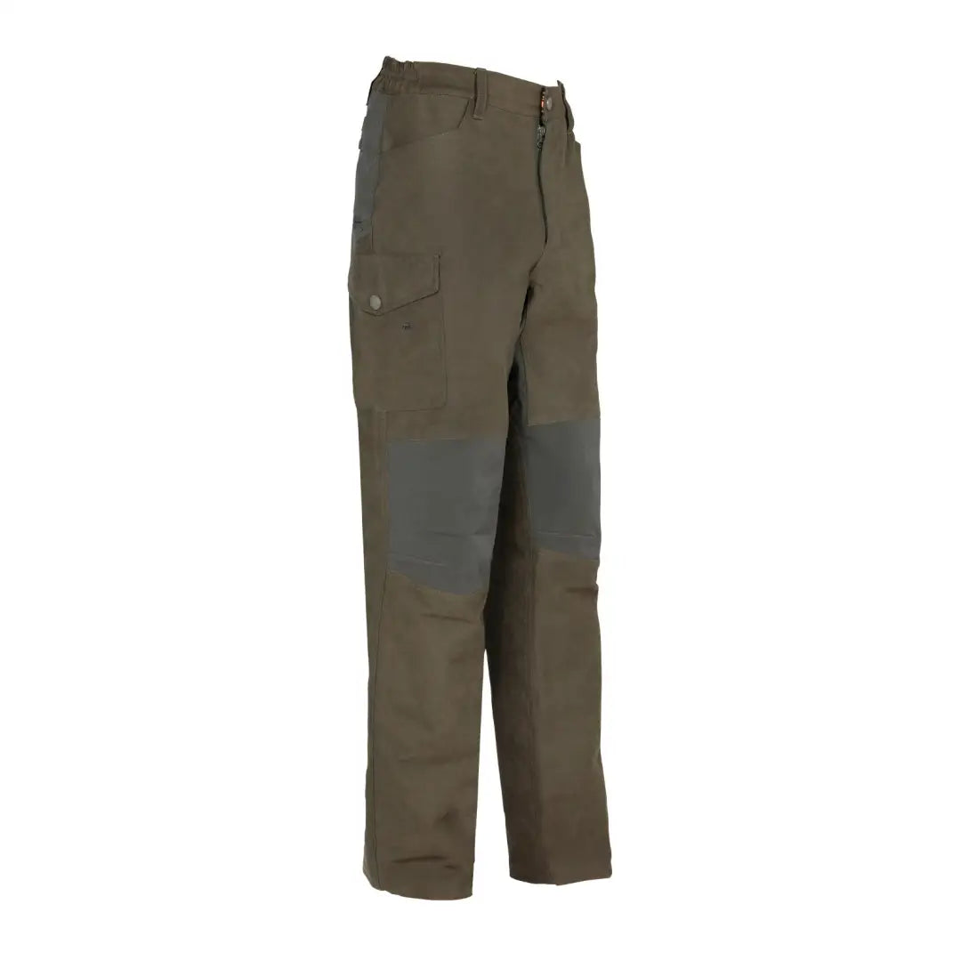 Olive green Verney Carron Falcon Trousers with reinforced knees for ultimate durability