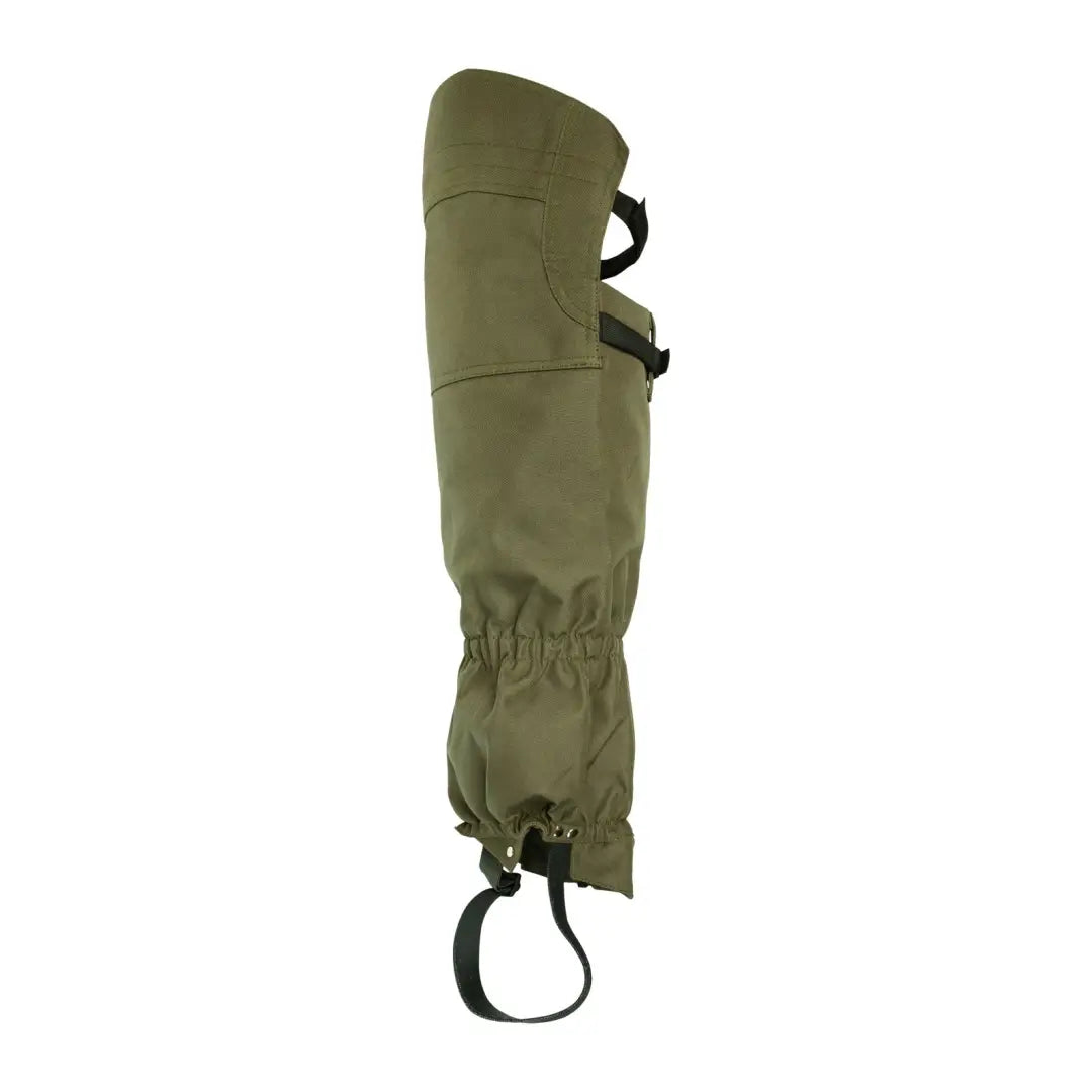 Olive green waterproof Verney Carron High Leg Gaiters with adjustable straps