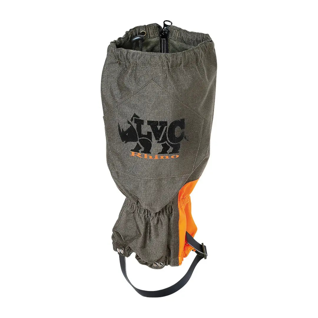 Outdoor Verney Carron Rhino Gaiters with logo and orange accent for hiking adventures