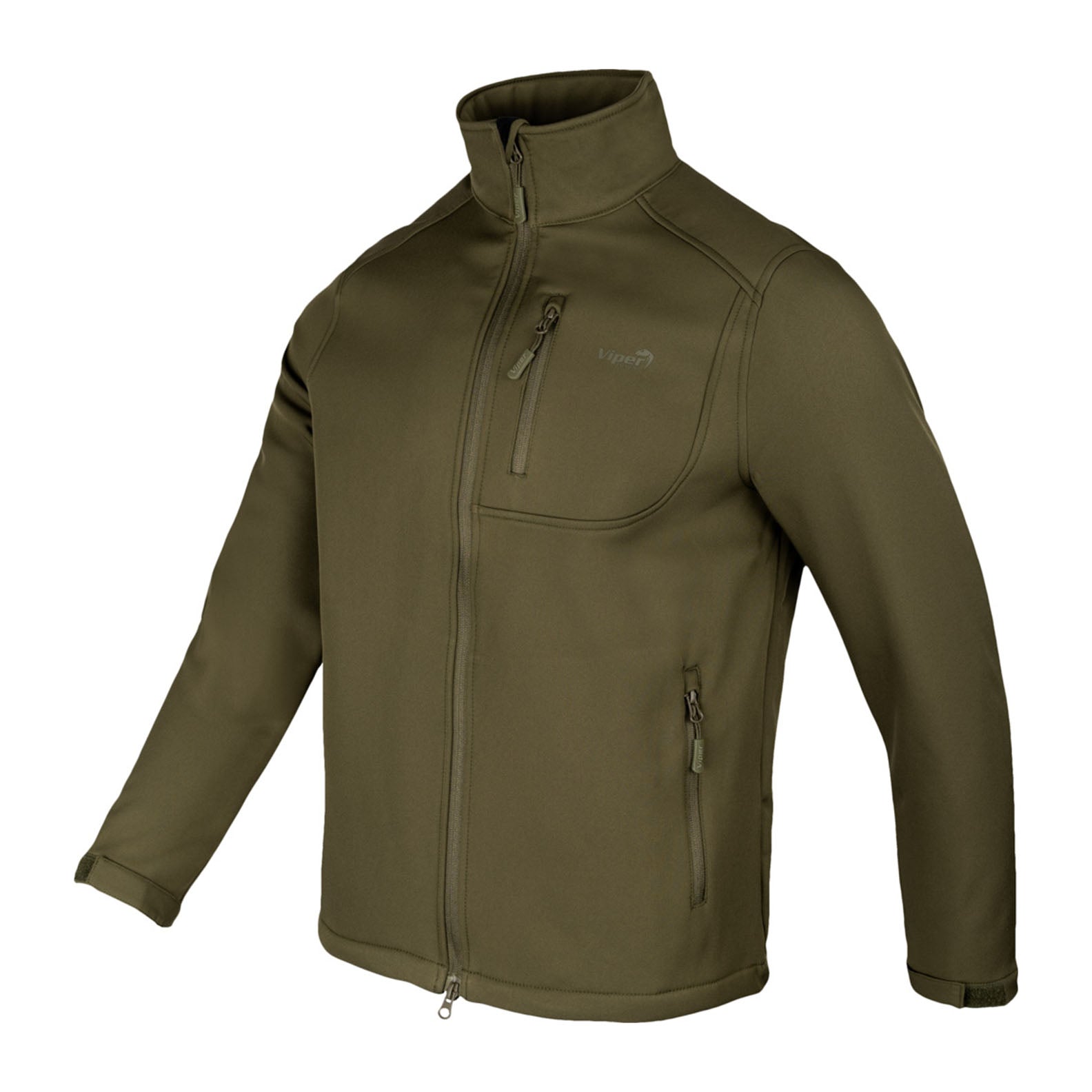 Olive green Viper Covert Softshell Jacket for hunting and outdoor adventures