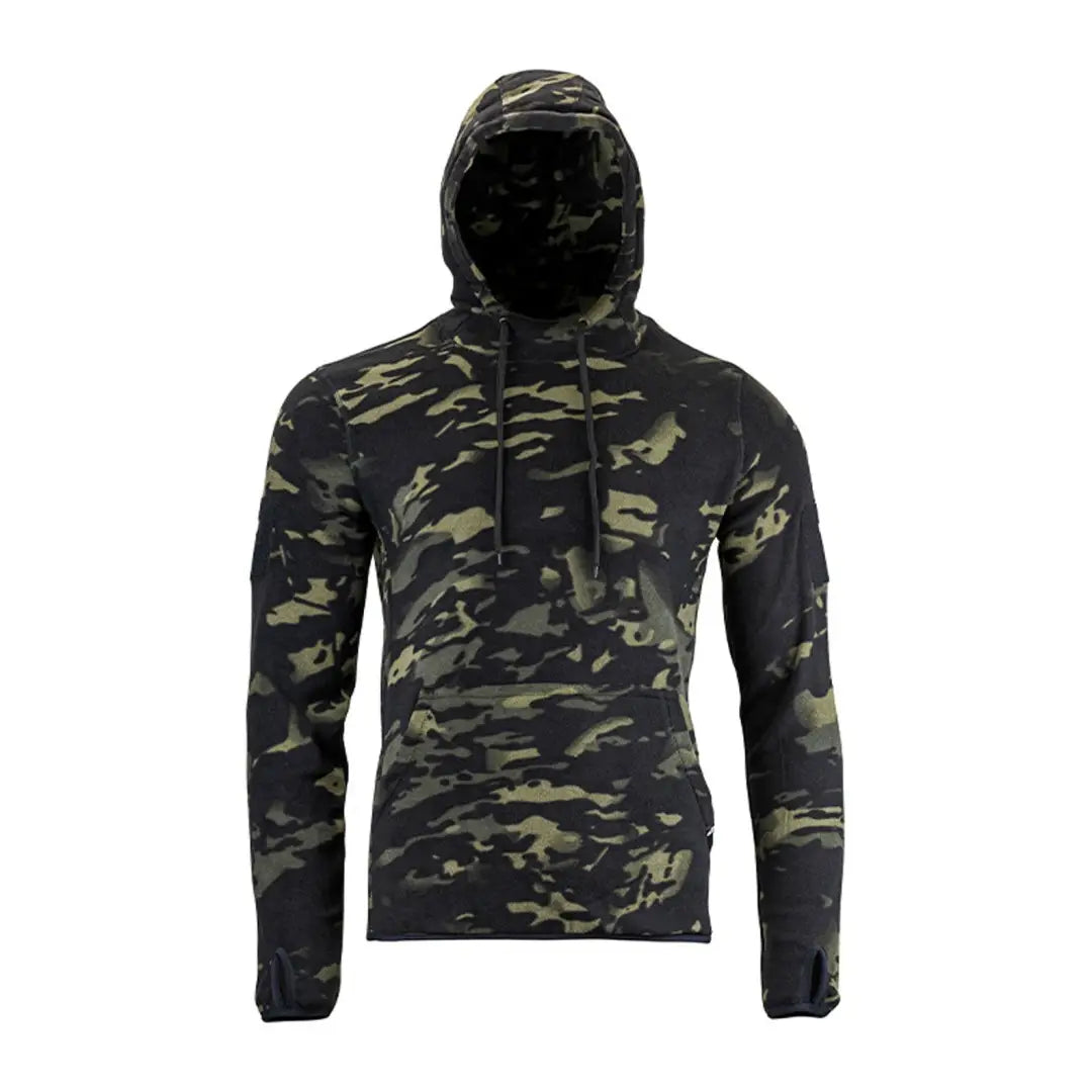 Camouflage Viper Fleece Hoodie in dark green and black perfect for tactical adventures