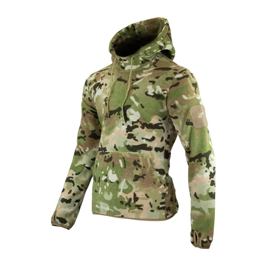 Camouflage Viper Fleece Hoodie in multicam pattern, perfect for tactical wear