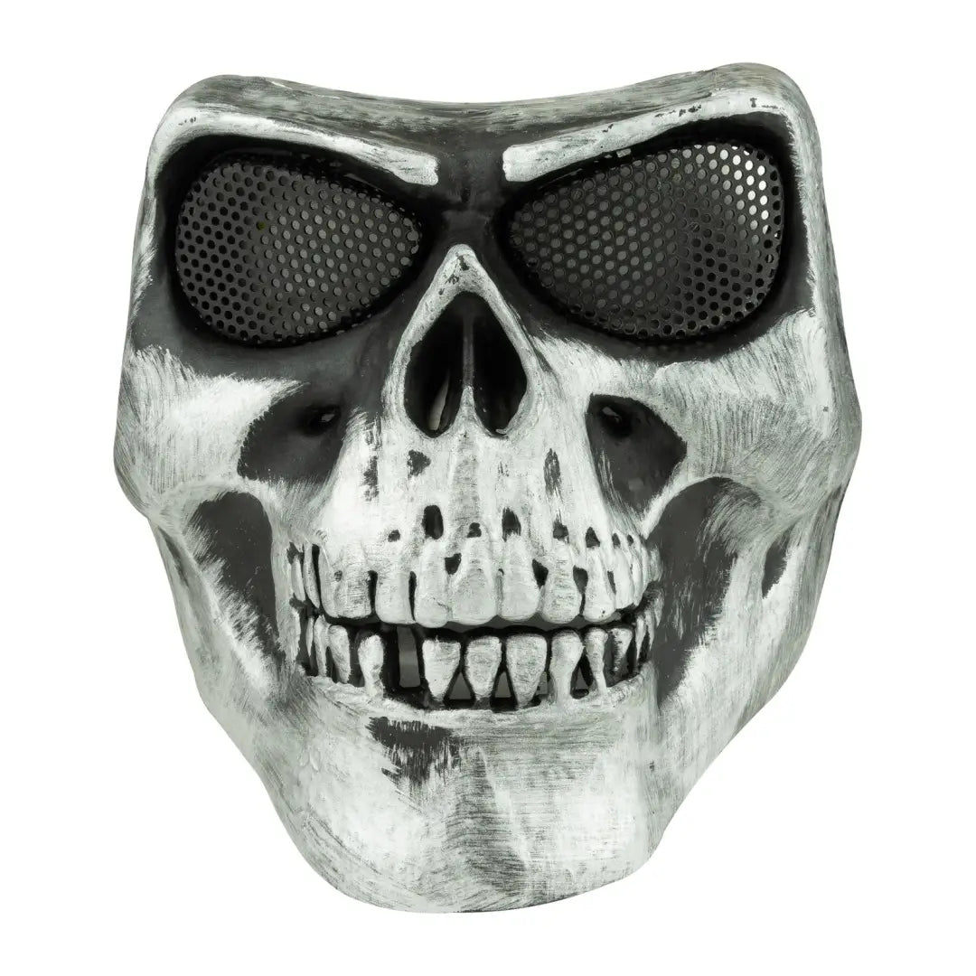 Skull-shaped Viper Hardshell Face Mask with dark mesh eye coverings and teeth