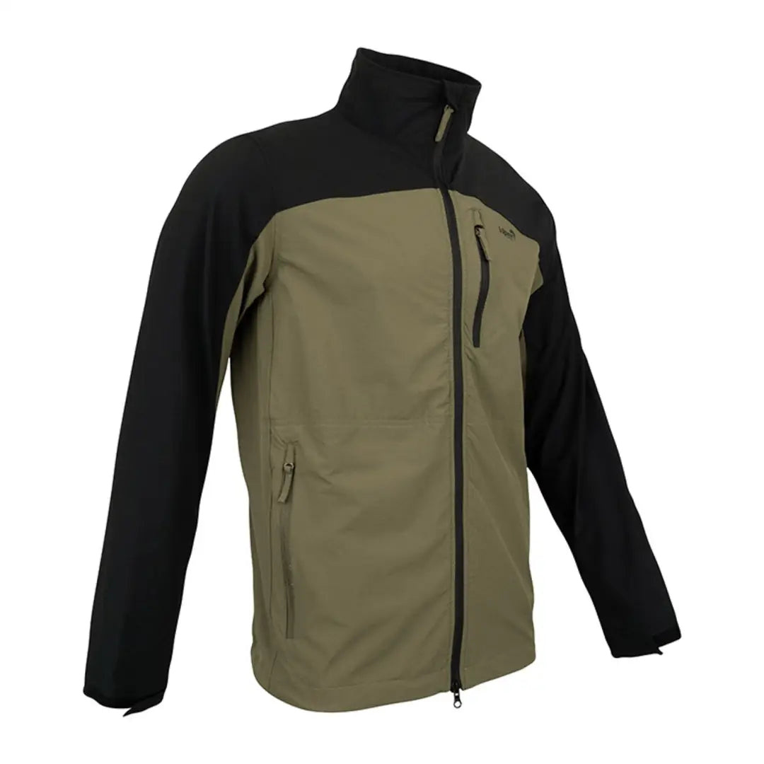 Two-tone Viper Lightweight Softshell Jacket with high collar and zippered pockets