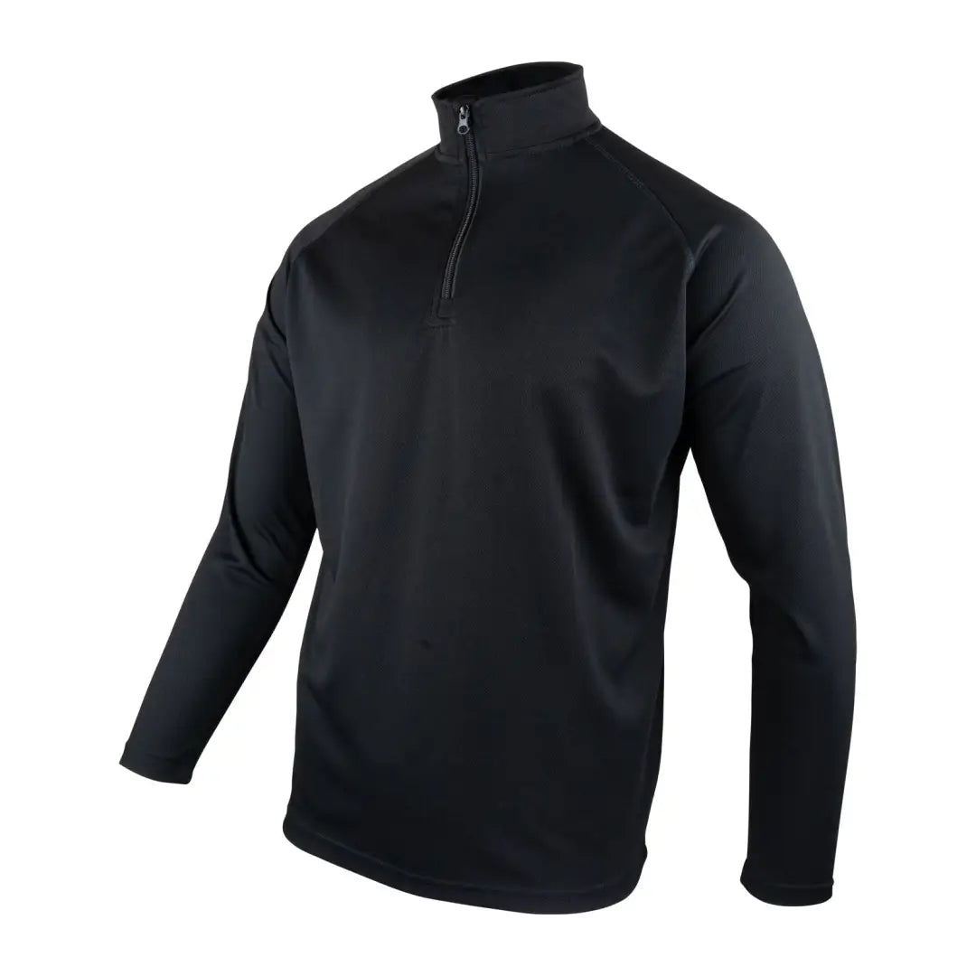 Black long-sleeved quarter-zip pullover Viper Mesh-Tech for added comfort and stretch fit