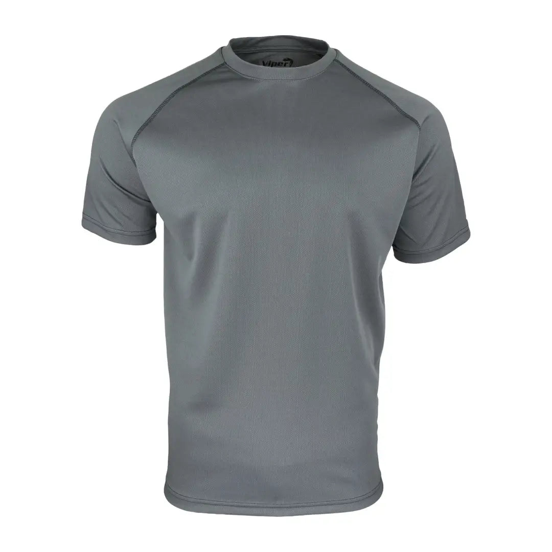 Gray crew neck Viper Mesh-Tech T-Shirt perfect for workouts and everyday wear