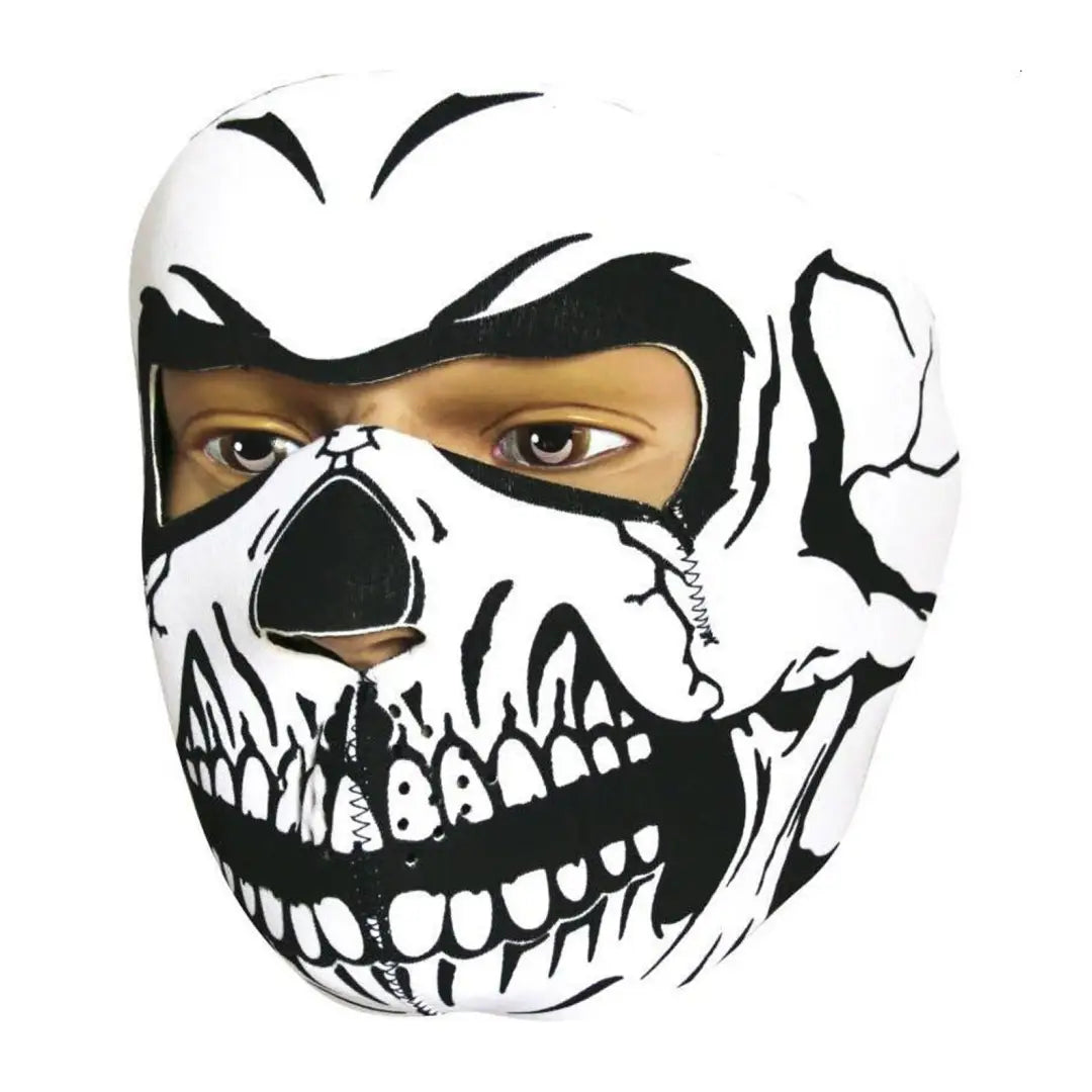 Skull-patterned Viper Neoprene face mask perfect for country clothing lovers