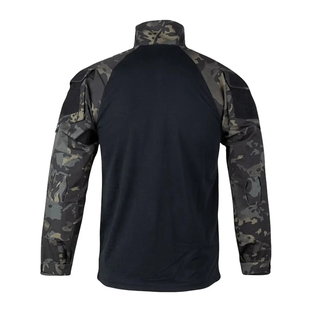 Viper Special Ops Shirt featuring solid black torso and camo sleeves for tactical style