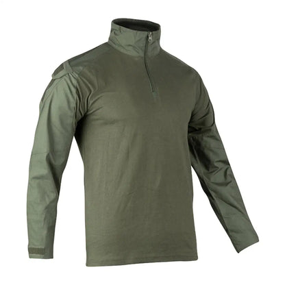 Military olive green Viper Special Ops Shirt with a quarter-zip collar for tactical gear