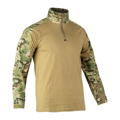 Military-style Viper Special Ops shirt with tan body and camouflage sleeves