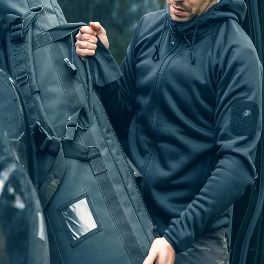 Tactical backpack with ID window, perfect for outings with the Viper Storm Hoodie