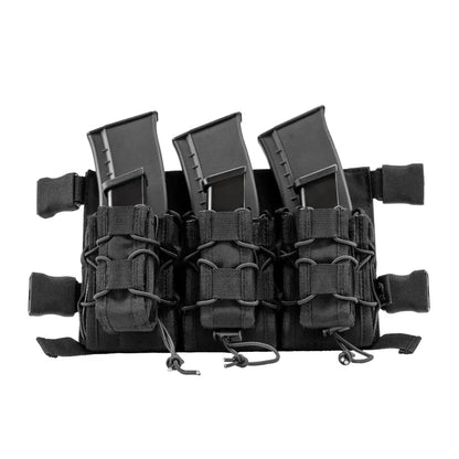 Triple magazine pouch with adjustable straps and retention for Viper VX Buckle Up Mag Rig