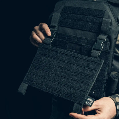 Tactical vest with MOLLE webbing, featuring the Viper VX Buckle Up Panel design