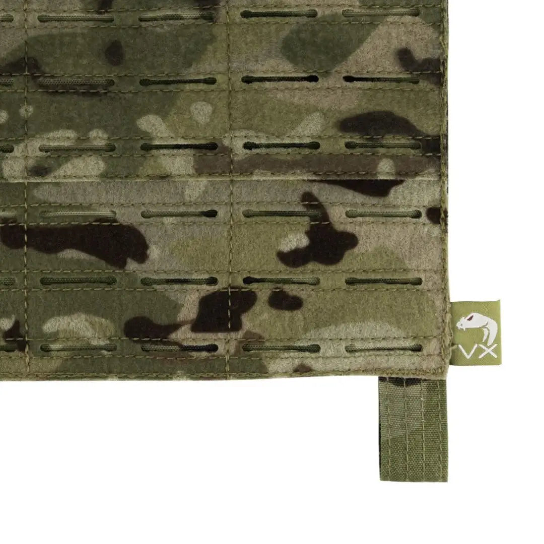 Camouflage tactical panel with MOLLE webbing and pouch for Viper VX Buckle gear