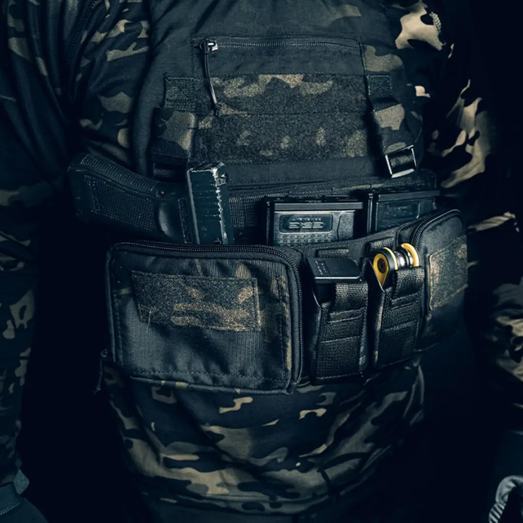 Tactical vest with pouches in camo, the Viper VX Buckle Up Ready Rig is your perfect solution