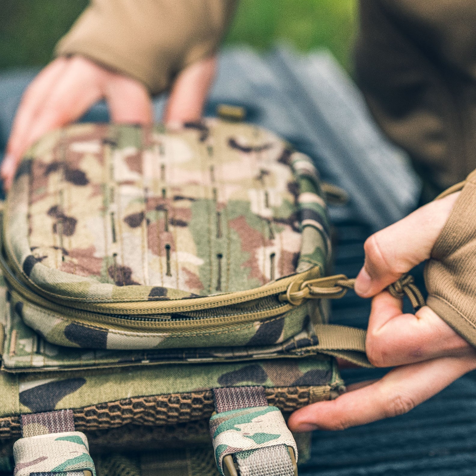 Camouflage tactical bag featuring Viper VX Lazer Mag Admin Panel for ultimate utility