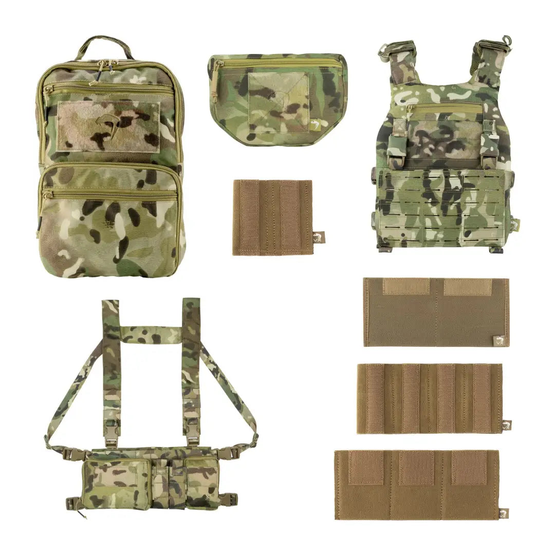 Viper VX Multi Weapon System Set with camo tactical gear and mag sleeves