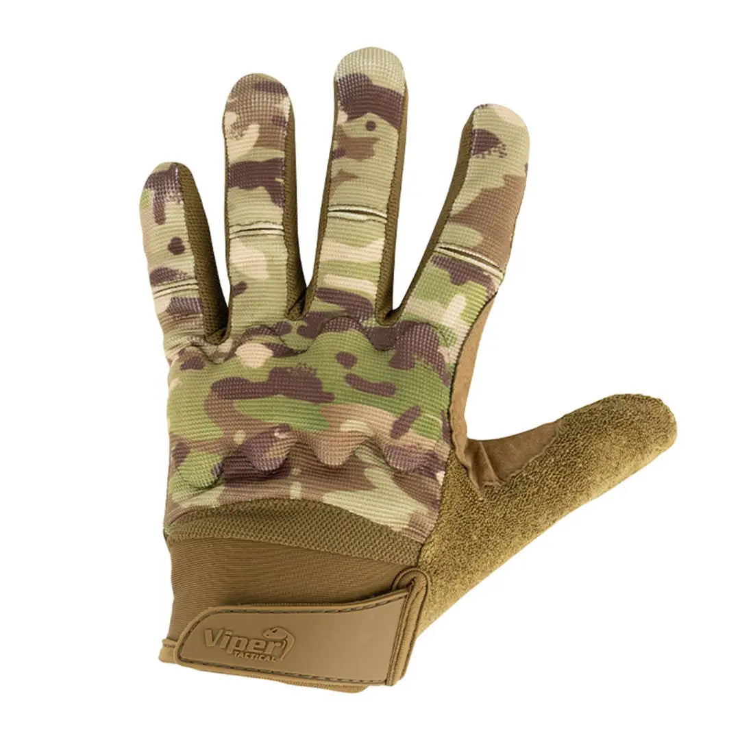 Camouflage Viper VX Tactical Gloves with reinforced palm for rugged country clothing use