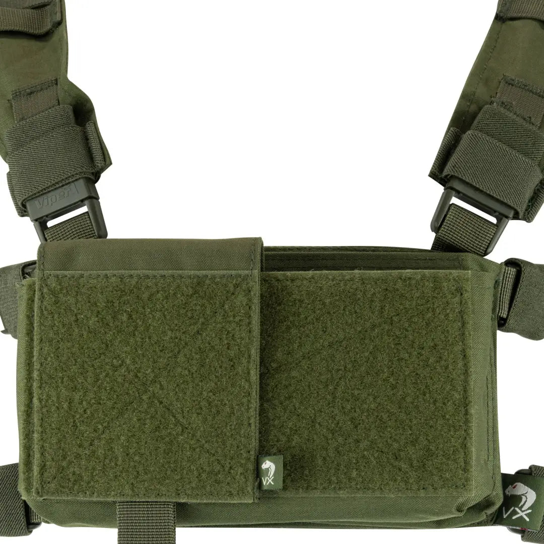 Olive green Viper VX Utility Rig Half Flap with two pouches for tactical use