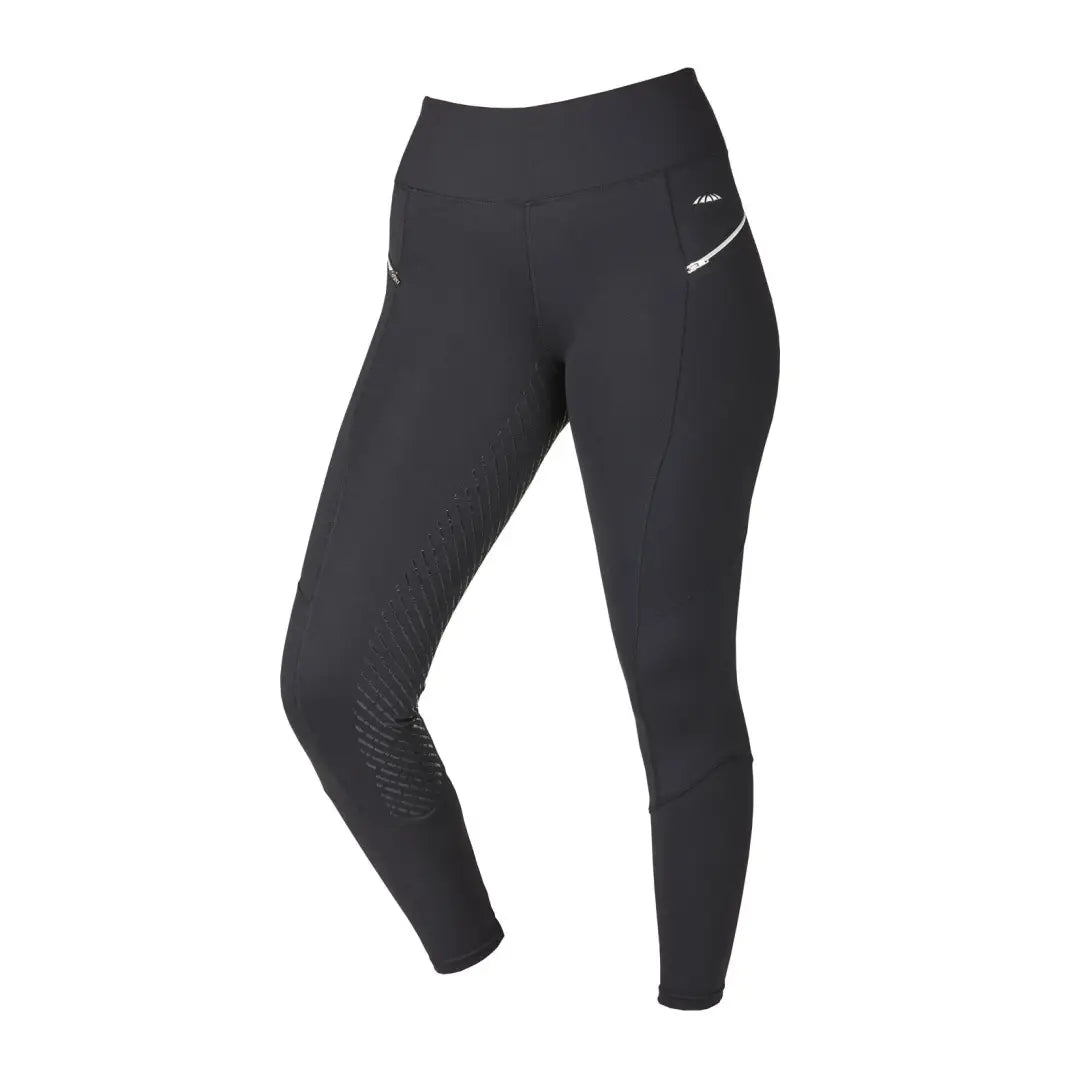 Dark gray Veda Technical Tights with white accents for stylish athletic wear