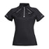 Black short sleeve WeatherBeeta Victoria Premium top with quarter-zip and reflective accents