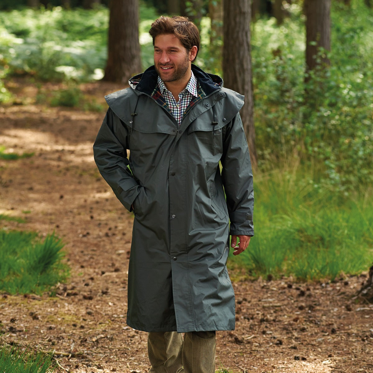 Full length on sale waterproof coat mens